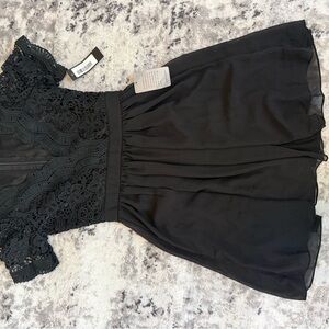 Lulu's Black Lace Detail Dress